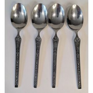 Lot Of 4 Towle Supreme Cutlery TWS131 6.6 Spoons Vintage MCM